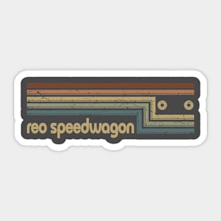 REO Speedwagon Cassette Stripes Sticker